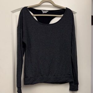 Hard Tail Charcoal Gray Open Back Sweatshirt